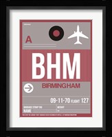 BHM Birmingham Luggage Tag II Fine Art Print
