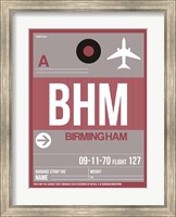 BHM Birmingham Luggage Tag II Fine Art Print