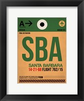 SBA Santa Barbara Luggage Tag I Fine Art Print