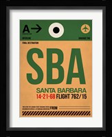 SBA Santa Barbara Luggage Tag I Fine Art Print
