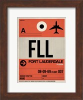 FLL Fort Lauderdale Luggage Tag I Fine Art Print