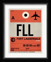 FLL Fort Lauderdale Luggage Tag I Fine Art Print
