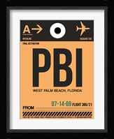 PBI West Palm Beach Luggage Tag I Fine Art Print
