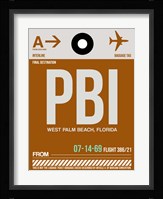 PBI West Palm Beach Luggage Tag II Fine Art Print