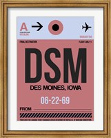 DSM Des Moines Luggage Tag I Fine Art Print