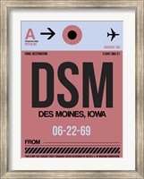 DSM Des Moines Luggage Tag I Fine Art Print