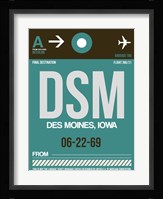 DSM Des Moines Luggage Tag II Fine Art Print
