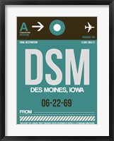 DSM Des Moines Luggage Tag II Fine Art Print