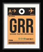 GRR Grand Rapids Luggage Tag I Fine Art Print