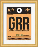 GRR Grand Rapids Luggage Tag I Fine Art Print