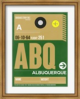 ABQ Albuquerque Luggage Tag I Fine Art Print