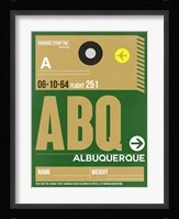 ABQ Albuquerque Luggage Tag I Fine Art Print