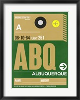 ABQ Albuquerque Luggage Tag I Fine Art Print