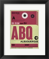 ABQ Albuquerque Luggage Tag II Fine Art Print