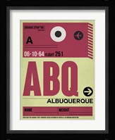 ABQ Albuquerque Luggage Tag II Fine Art Print