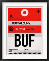 BUF Buffalo Luggage Tag I Fine Art Print