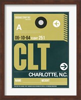 CLT Charlotte Luggage Tag II Fine Art Print