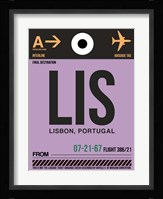 LIS Lisbon Luggage Tag I Fine Art Print