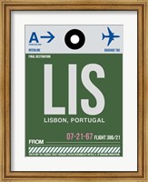 LIS Lisbon Luggage Tag II Fine Art Print