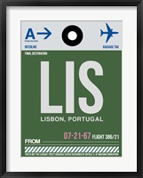 LIS Lisbon Luggage Tag II Fine Art Print