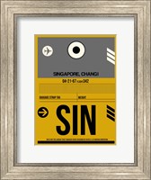 SIN Singapore Luggage Tag I Fine Art Print