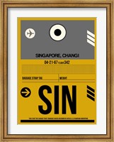 SIN Singapore Luggage Tag I Fine Art Print