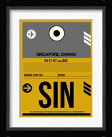 SIN Singapore Luggage Tag I Fine Art Print