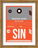 SIN Singapore Luggage Tag II Fine Art Print