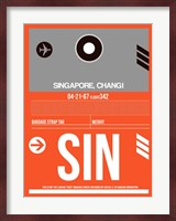 SIN Singapore Luggage Tag II Fine Art Print