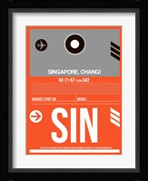 SIN Singapore Luggage Tag II Fine Art Print