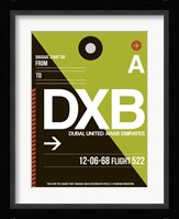 DXB Dubai Luggage Tag II Fine Art Print