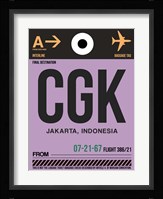 CGK Jakarta Luggage Tag I Fine Art Print