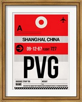PVG Shanghai Luggage Tag I Fine Art Print