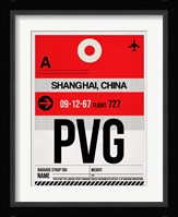 PVG Shanghai Luggage Tag I Fine Art Print