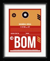 BOM Mumbai Luggage Tag II Fine Art Print