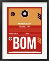 BOM Mumbai Luggage Tag II Fine Art Print