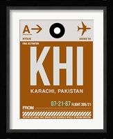 KHI Karachi Luggage Tag II Fine Art Print