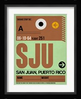 SJU San Juan Luggage Tag I Fine Art Print