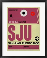 SJU San Juan Luggage Tag II Framed Print