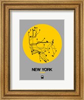 New York Yellow Subway Map Fine Art Print