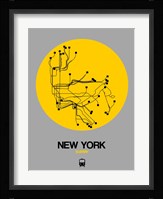 New York Yellow Subway Map Fine Art Print