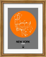 New York Orange Subway Map Fine Art Print