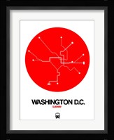 Washington D.C. Red Subway Map Fine Art Print