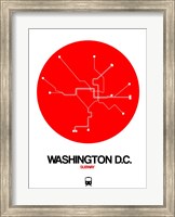 Washington D.C. Red Subway Map Fine Art Print