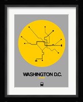 Washington D.C. Yellow Subway Map Fine Art Print