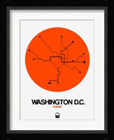 Washington D.C. Orange Subway Map Fine Art Print