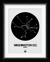 Washington D.C. Black Subway Map Fine Art Print