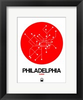 Philadelphia Red Subway Map Fine Art Print