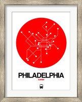 Philadelphia Red Subway Map Fine Art Print