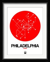 Philadelphia Red Subway Map Fine Art Print